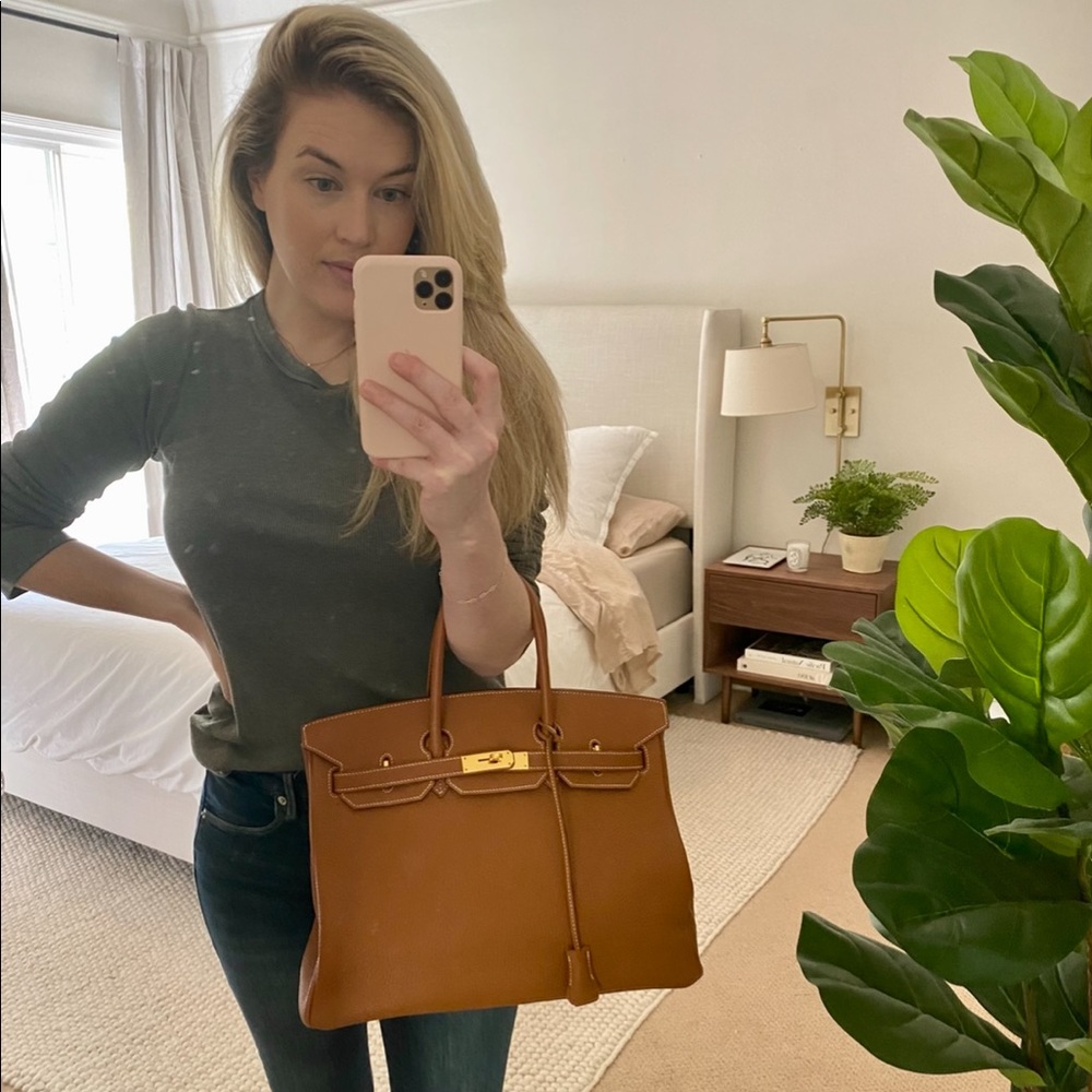 Hermes Birkin 35 Gold Togo Brown Leather Bag - Picture 11 of 11